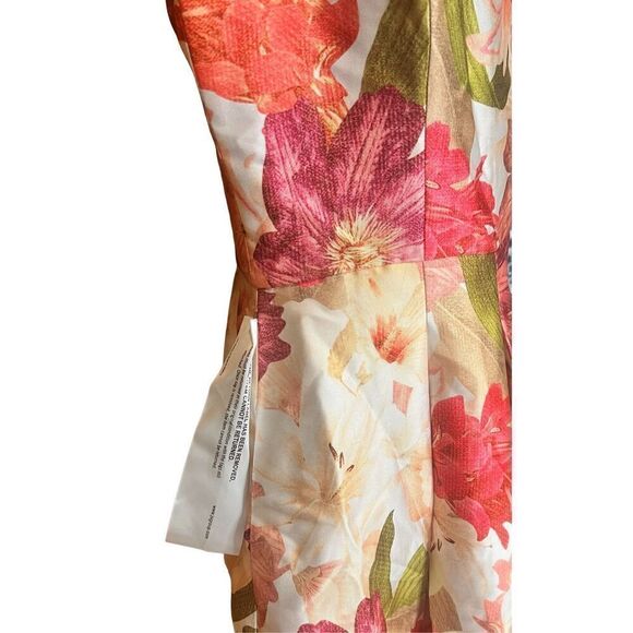 Kay Unger LIBERTY TEA LENGTH DRESS in Coral Reef/Multi NWOT Size 2 - Picture 6 of 9